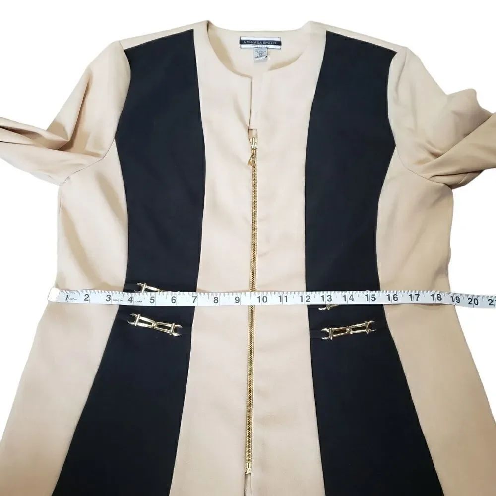 AMANDA SMITH Colorblock Coat Size 14 - Picture 11 of 15